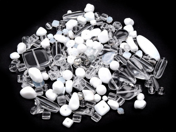 Skleněné korálky ramš mačkanice