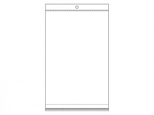 PP sáček s lepicí klopou a závěsem 15x25,5 cm