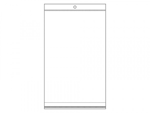 PP sáček s lepicí klopou a závěsem 15x25,5 cm