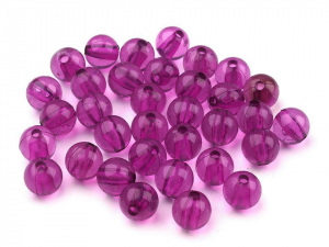 Plastové korálky Transparent Ø8 mm