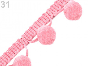 Prýmek šíře 30 mm s bambulkami Ø13 mm