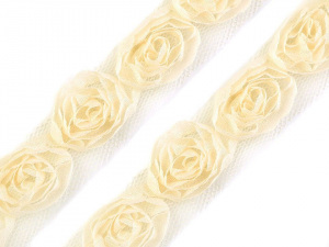 Prýmek na tylu šíře 20 mm s růžemi
