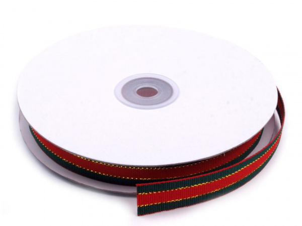 Vánoční stuha s lurexem šíře 20 mm