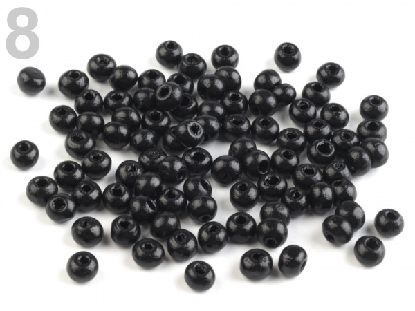 Dřevěné korálky Ø5 mm 2. jakost