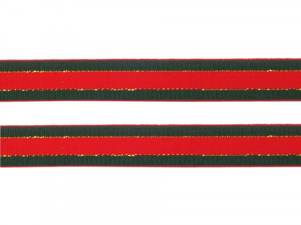 Vánoční stuha s lurexem šíře 20 mm