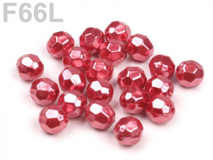 Plastové voskové korálky / perly Glance ohňovka Ø10 mm