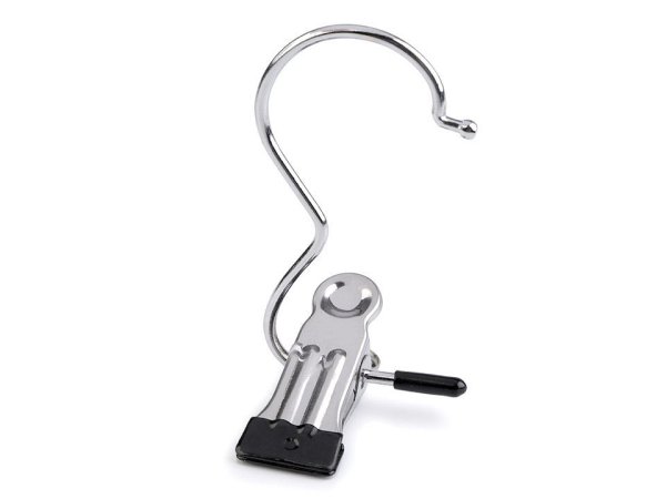 Háček kovový na zboží s klipem