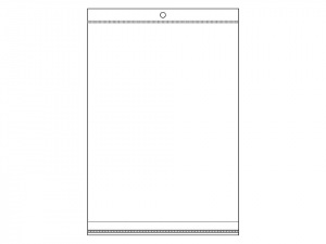 PP sáček s lepicí klopou a závěsem 17x25,5 - 26 cm