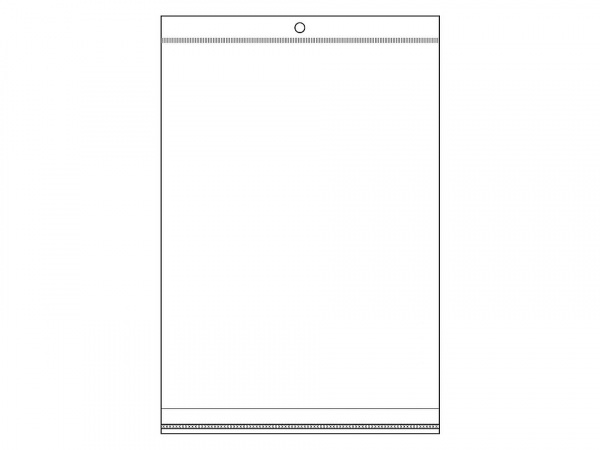 PP sáček s lepicí klopou a závěsem 17x25,5 - 26 cm