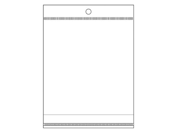 PP sáček s lepicí klopou a závěsem 13x14 cm