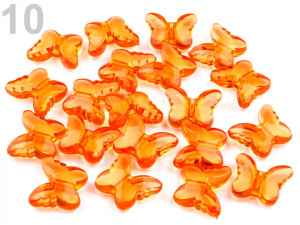 Plastové korálky motýl 15x18 mm