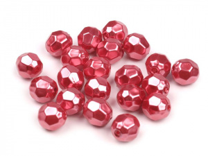 Plastové voskové korálky / perly Glance ohňovka Ø10 mm