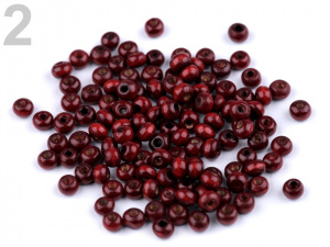 Dřevěné korálky Ø5 mm 2. jakost