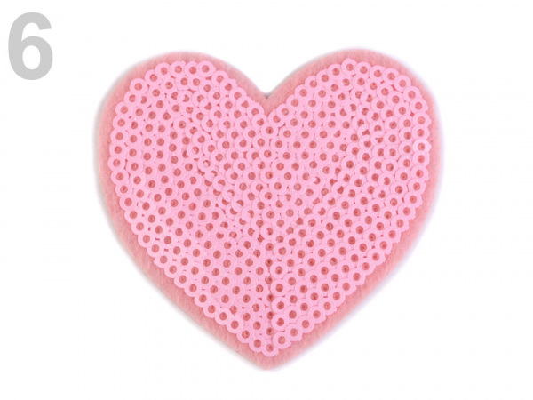 Nažehlovačka srdce s flitry