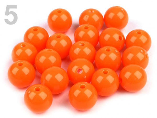 Plastové korálky Color Ø12 mm