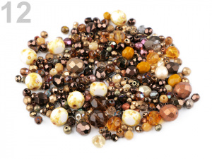 Skleněné korálky ramš broušené ohňovky 2. jakost