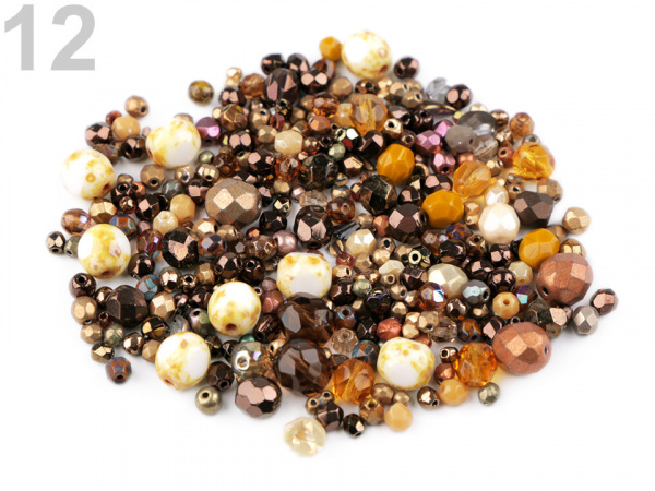 Skleněné korálky ramš broušené ohňovky 2. jakost