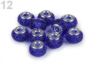 Plastové broušené korálky s velkým průvlekem 9x14 mm