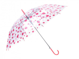 Dámský průhledný vystřelovací deštník