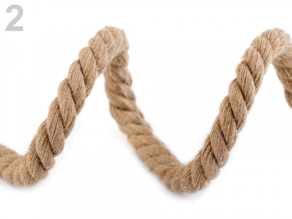 Bavlněná šňůra kroucená Ø10 mm