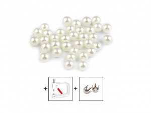 Perly / korálky Ø6 mm k nýtování
