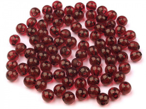 Plastové korálky Transparent Ø6 mm