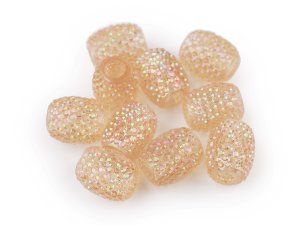 Plastové korálky s velkým průvlekem 13x15 mm