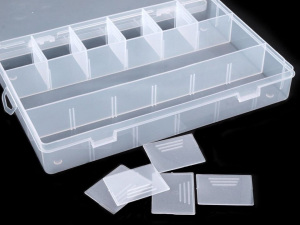 Plastový box / zásobník 16x27,5x5,5 cm