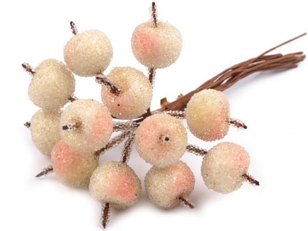 Umělé jablko ojíněné k aranžování Ø20 mm