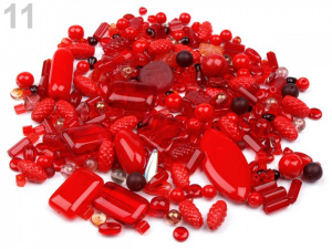 Skleněné korálky ramš mačkanice