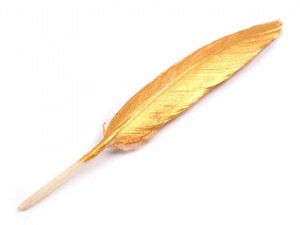 Kachní peří metalické, délka 10,5-14,5 cm