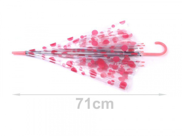 Dámský průhledný vystřelovací deštník