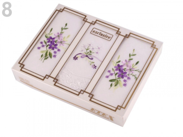 Dámský kapesník vyšívaný / dárková kazeta