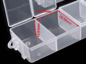 Plastový box / zásobník 3,5x15x3 cm