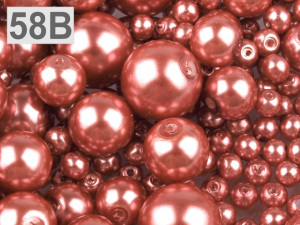 Skleněné voskové perly mix velikostí Ø4-12 mm