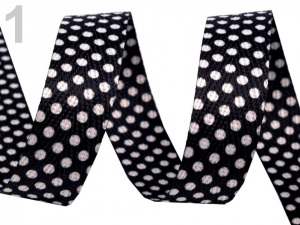 Keprovka šíře 18 mm puntíky