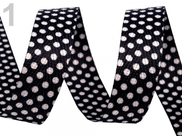 Keprovka šíře 18 mm puntíky