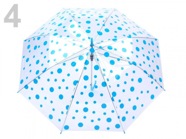 Dámský průhledný vystřelovací deštník