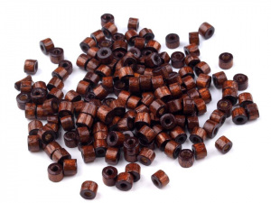 Dřevěné korálky váleček 3x4 mm