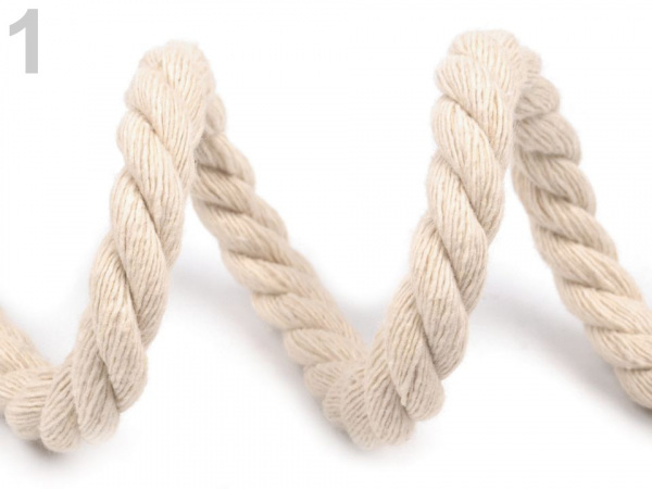 Bavlněná šňůra kroucená Ø10 mm
