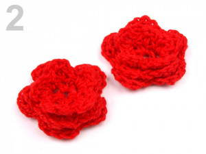 Háčkovaná květina Ø30-40 mm