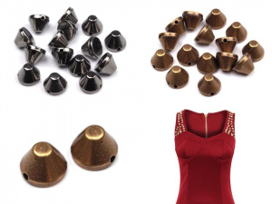 Hroty na oblečení 7x8 mm kužel