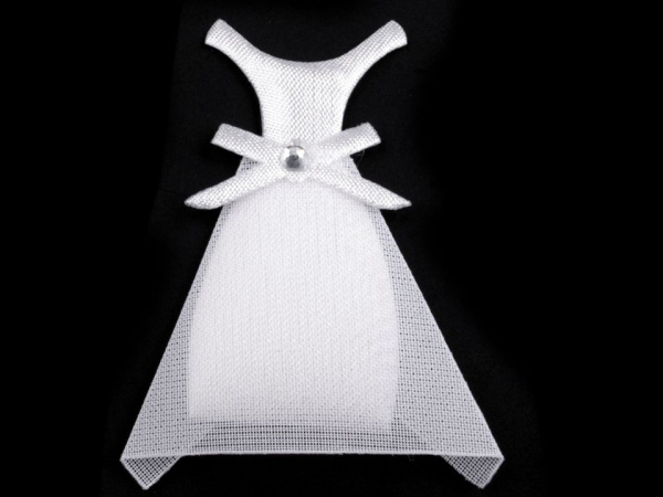 Textilní dekorace ženich a nevěsta 50 mm