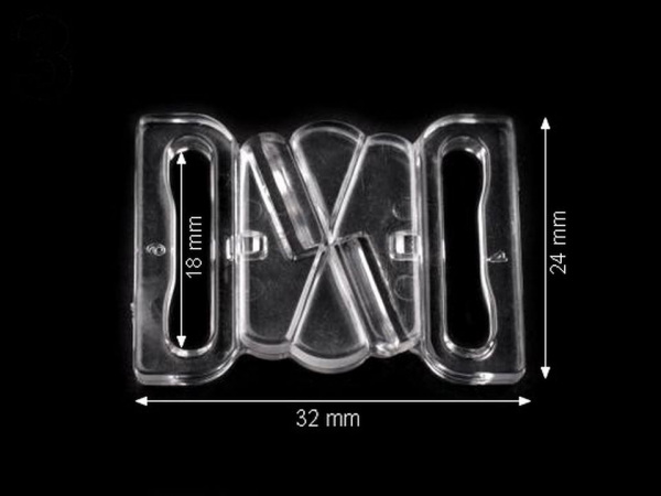 Zapínání plavkové šíře 18 mm plastové