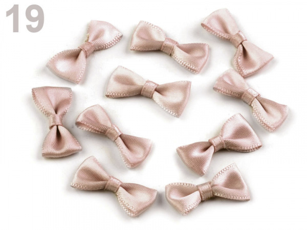 Svatební / prádlové mašličky 12x25 mm saténové