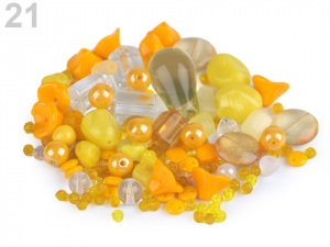 Skleněné korálky ramš mačkanice