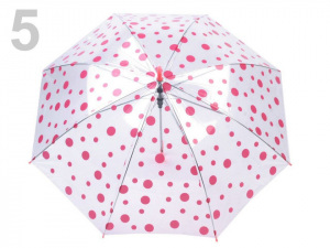 Dámský průhledný vystřelovací deštník