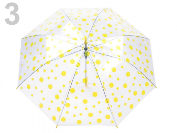 Dámský průhledný vystřelovací deštník