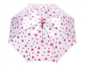 Dámský průhledný vystřelovací deštník