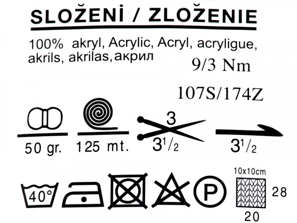 Příze pletací Klasik neon 50 g